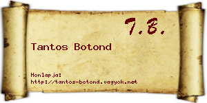 Tantos Botond névjegykártya